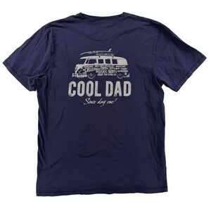 Crazy Shirts Shirt Mens Large Blue Cool Dad VW Bus Graphic Tee T-Shirt